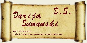 Darija Šumanski vizit kartica